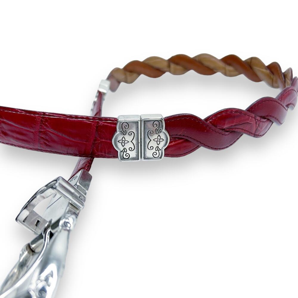 Brighton Reversible Red And Tan Belt Size Medium - Picture 2 of 10